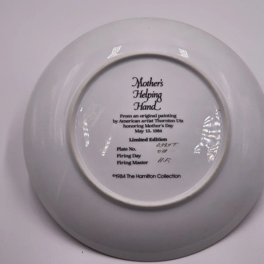 Mother's Helping Hand Limited Collector Plate by The Hamilton  Vinted 1984